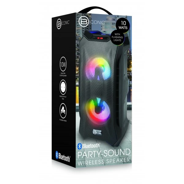 Bytech BICONIC TRIM SOUND Color Changing Bluetooth Speaker (BC-AU-BS-172) - BLACK