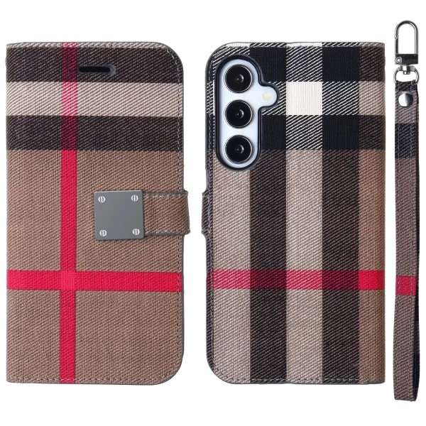 PRESTIGE WALLET - BROWN/PINK (A3) GALAXY S25