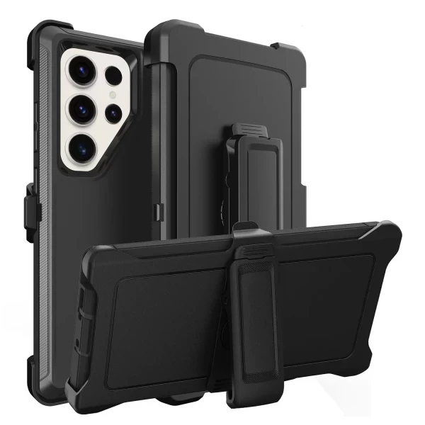 HEAVY DUTY CASE WITH CLIP - BLACK  GALAXY S25 ULTRA