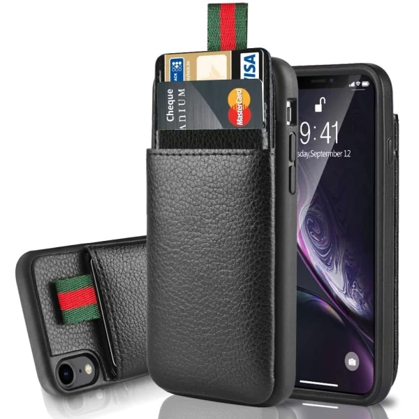 SUAVE LEATHER CC - BLACK IPHONE SE 1/2/3 & 8/7