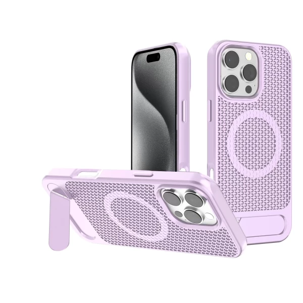 Arlo Carbon Magsafe Kickstand case - Pink  IPHONE 15 PRO