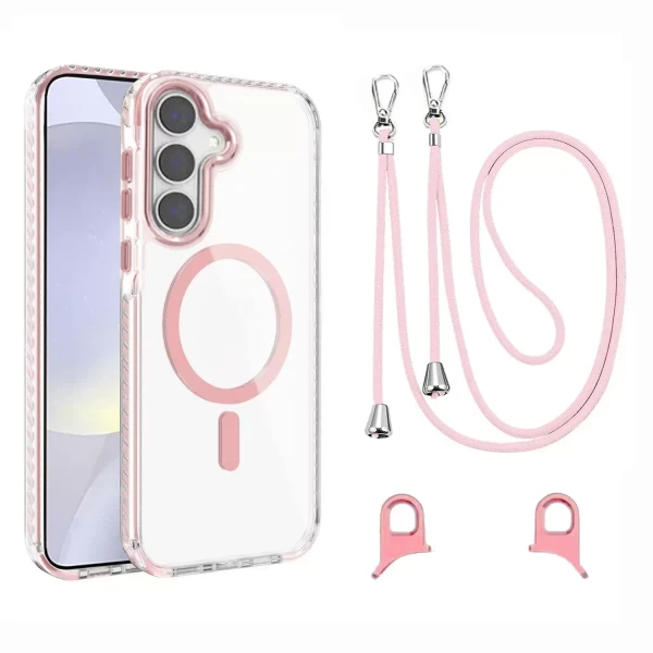 Clear Magsafe Strap - PINK  GALAXY S25 PLUS