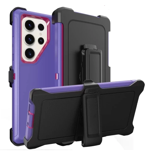 HEAVY DUTY CASE WITH CLIP - PURPLE  GALAXY S25 ULTRA