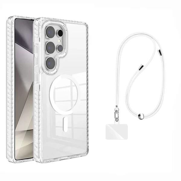 Clear Magsafe Strap - WHITE GALAXY S25 ULTRA