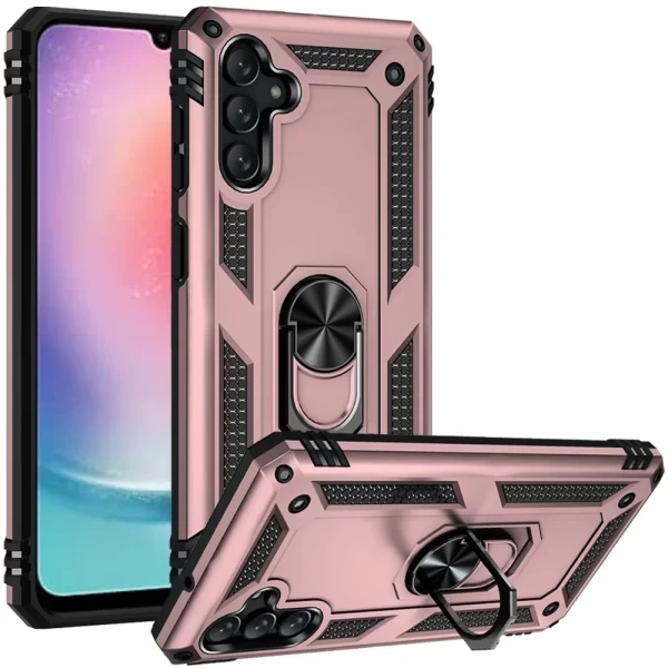 Hybrid ARMOR WITH RING STAND CASE - ROSE GOLD Galaxy A26 5G