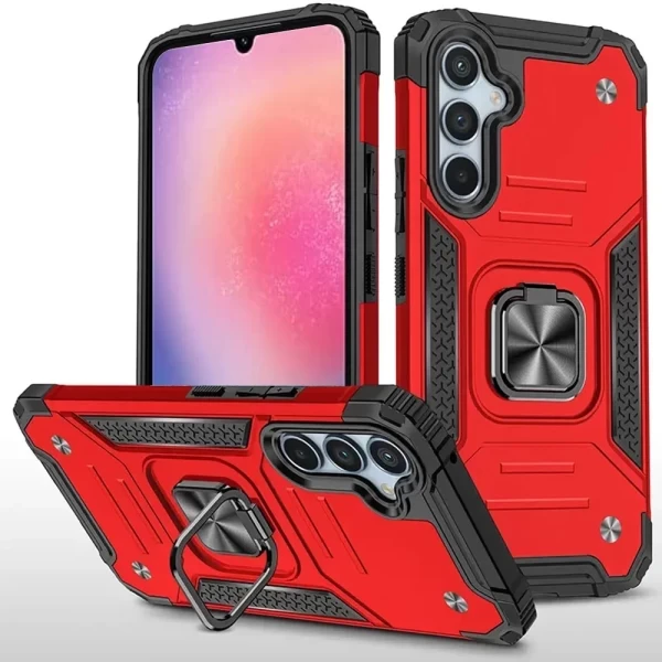 Robust Magnetic Kickstand Hybrid Case Cover - RED Galaxy A26 5G