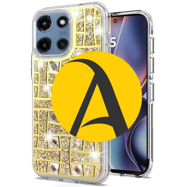 Bling Diamond Hybrid Case - YELLOW (I)  MOTO G 5G 2025