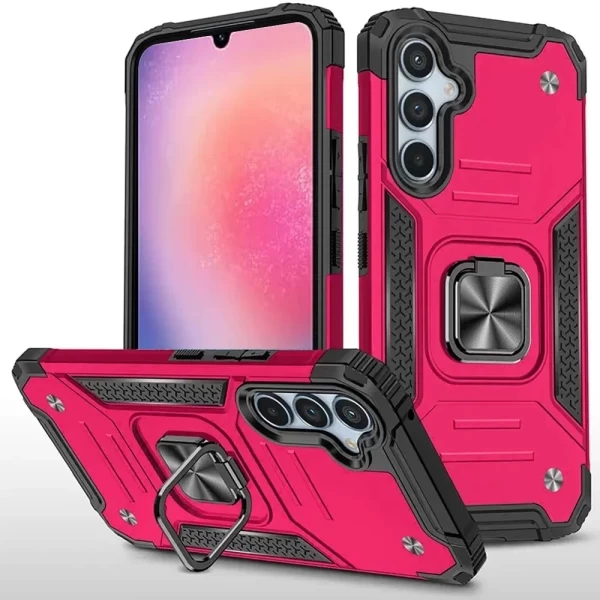Robust Magnetic Kickstand Hybrid Case Cover - HOT PINK Galaxy A26 5G