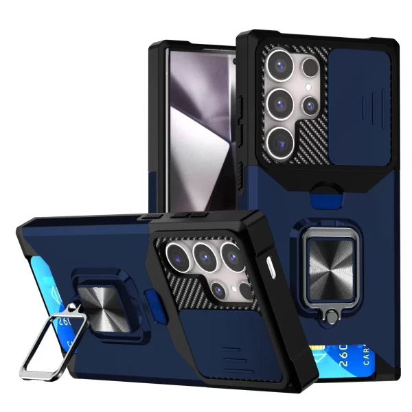 ALLOY CC LENS ARMOR RINGSTAND - DARK BLUE  GALAXY S25 ULTRA