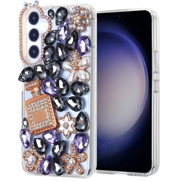 LUXOTIK FLORAL PERFUME - PURPLE (C9)  GALAXY S25 PLUS