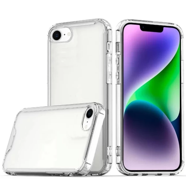 Shockproof Transparent Hard PC TPU Hybrid - Clear/Clear  IPHONE 16e (SE 4)