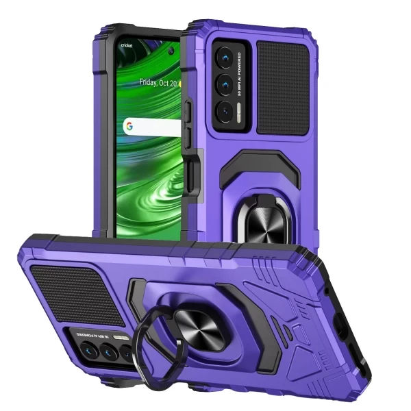 Robotic Magnetic RING Kickstand Case - PURPLE  MOTO EDGE PLUS 2023