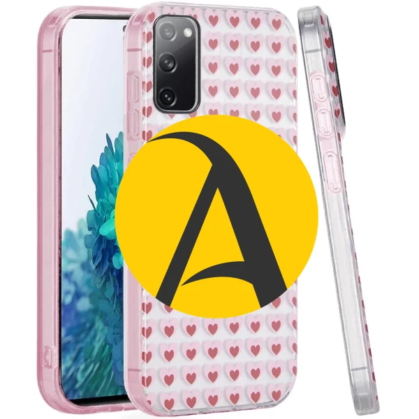 Double Layer Design IMD TPU Case - Mirror With Hearts  Galaxy S20 Fe 5G