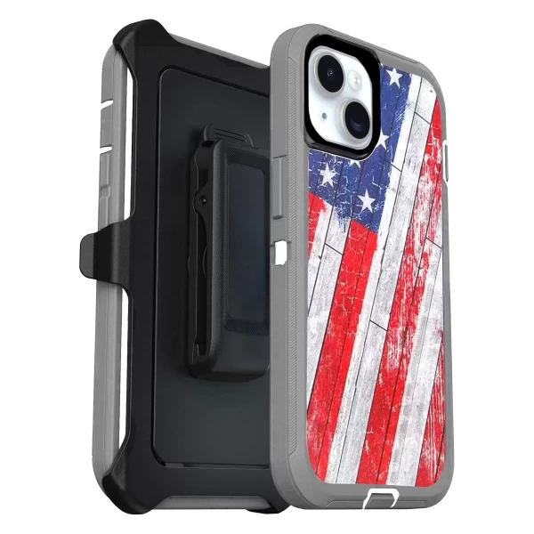 HEAVY DUTY OFF TRACK (NO LOGO) - US FLAG  IPHONE 15 PLUS / 14 PLUS
