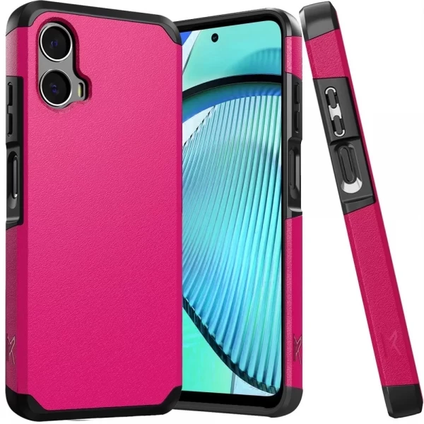 Satin Slim ShockProof Case With Poly Bag - Hot pink MOTO G POWER 5G 2025