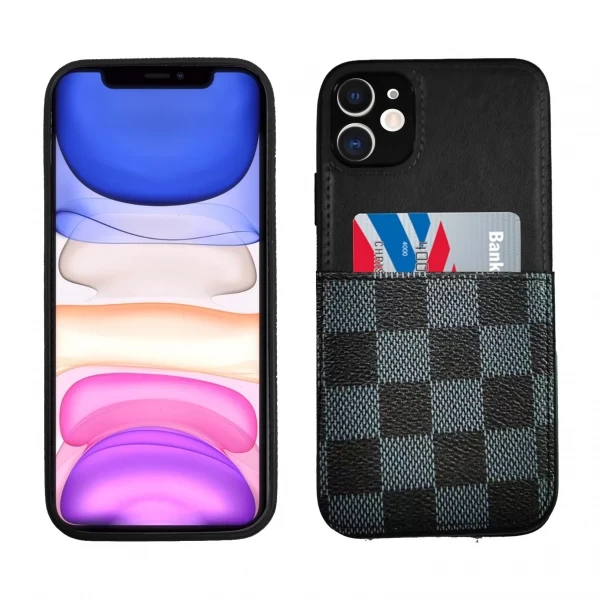 HAMPTONS LEATHER SQUARE CC - BLACK