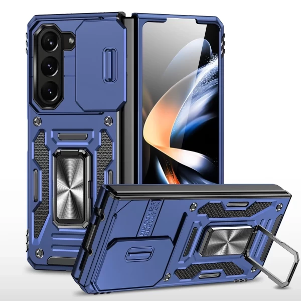 Hybrid ARMOR WITH RING STAND CASE WITH CAM SLIDE - DARK BLUE  GALAXY S20 ULTRA (6.9 INC)