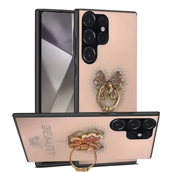 SILK BUTTERFLY RING - ROSE GOLD (19)  GALAXY S25 ULTRA