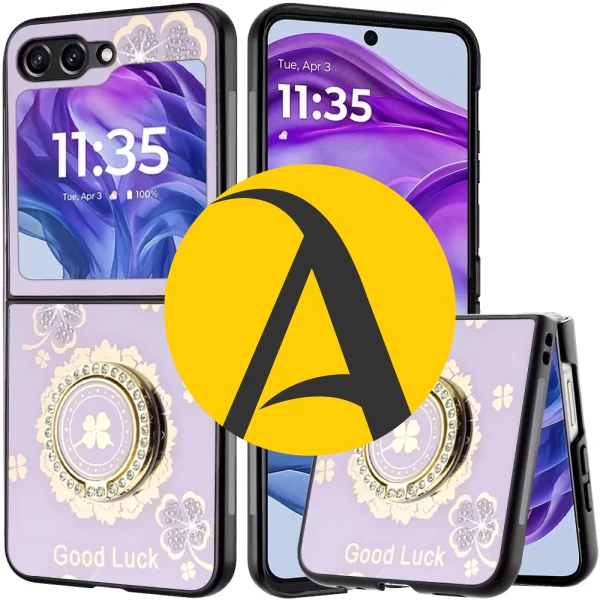 SILK FLORAL RING - Good Luck Floral PURPLE  MOTO RAZR 2024