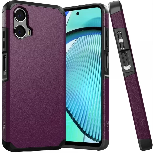 Satin Slim ShockProof Case With Poly Bag - M. PURPLE  MOTO G POWER 5G 2025