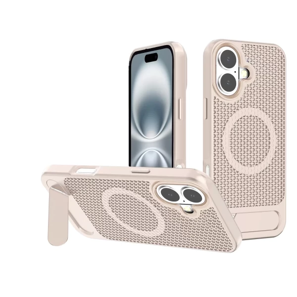 Arlo Carbon Magsafe Kickstand case - Rose Gold  IPHONE 16