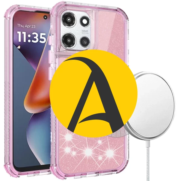 SLIM FORMATIC Heavy Duty Magsafe Glitter - PINK  MOTO G 5G 2025