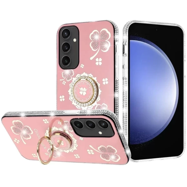 SILK FLORAL RING - Good Luck Floral PINK GALAXY S23 FE