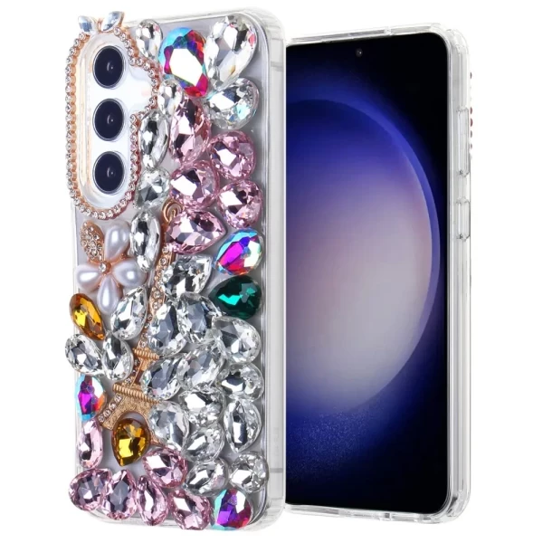 LUXOTIK FLORAL EIFFEL TOWER - PINK ROSE (C8)  GALAXY S25 PLUS