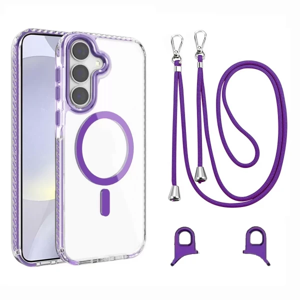 Clear Magsafe Strap - PURPLE GALAXY S25