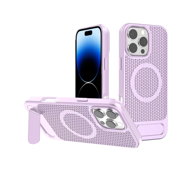 Arlo Carbon Magsafe Kickstand case - Pink  IPHONE 14 PRO