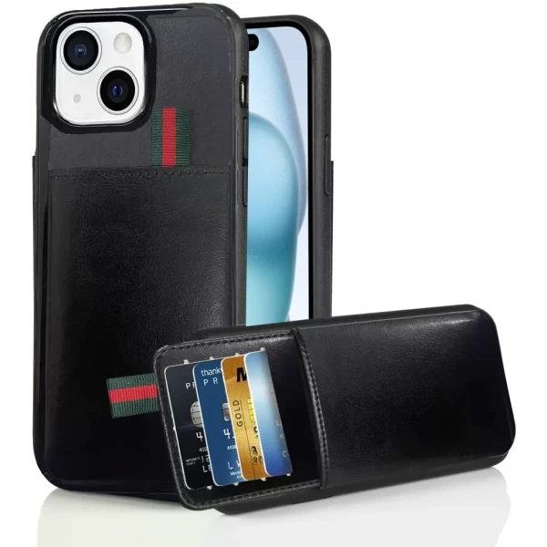 SUAVE LEATHER CC - BLACK IPHONE 14 PLUS / 15 PLUS